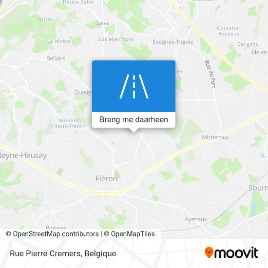 Rue Pierre Cremers kaart