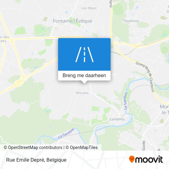 Rue Emile Depré kaart