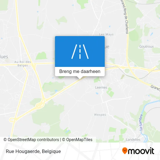 Rue Hougaerde kaart