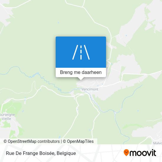 Rue De Frange Boisée kaart