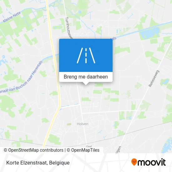 Korte Elzenstraat kaart