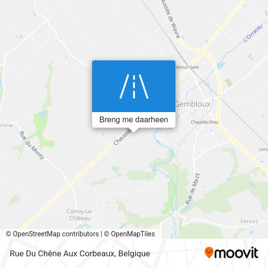 Rue Du Chêne Aux Corbeaux kaart