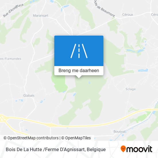 Bois De La Hutte /Ferme D'Agnissart kaart