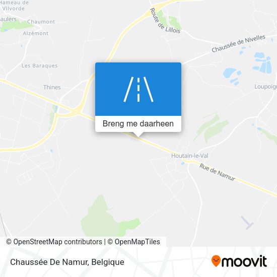 Chaussée De Namur kaart