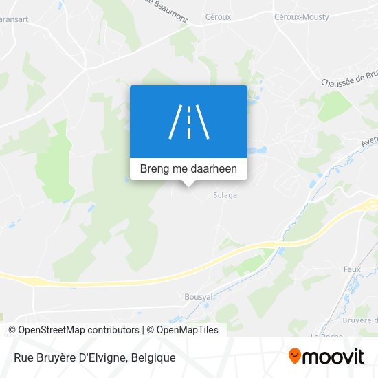 Rue Bruyère D'Elvigne kaart