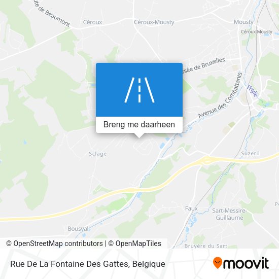 Rue De La Fontaine Des Gattes kaart