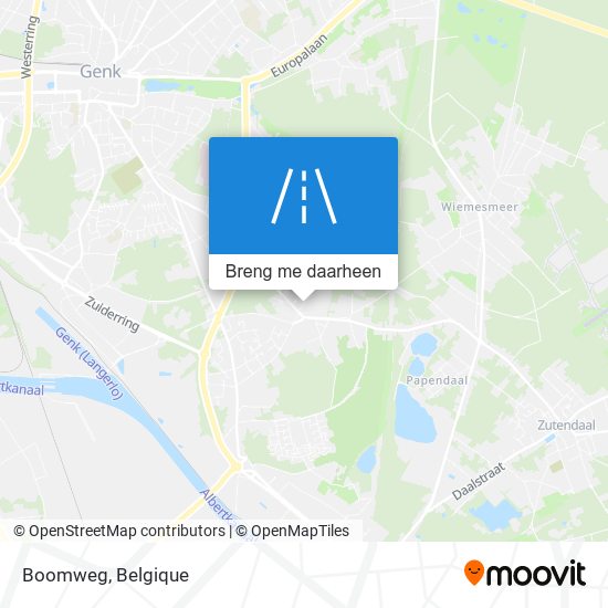 Boomweg kaart