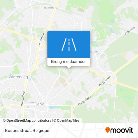 Bosbesstraat kaart