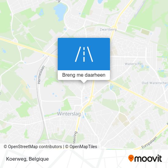 Koerweg kaart