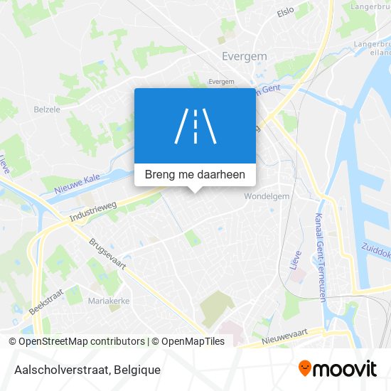 Aalscholverstraat kaart