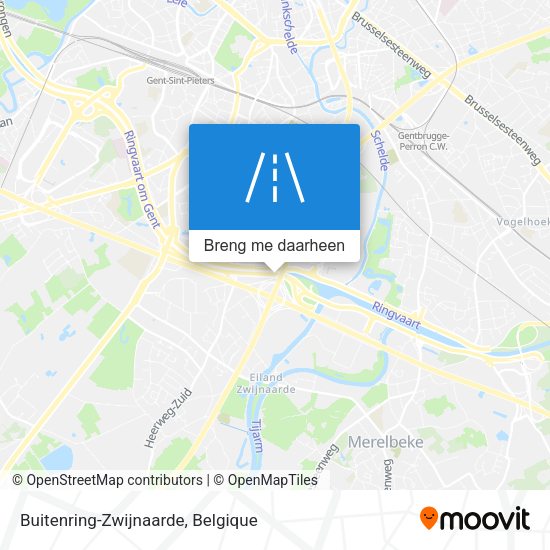 Buitenring-Zwijnaarde kaart