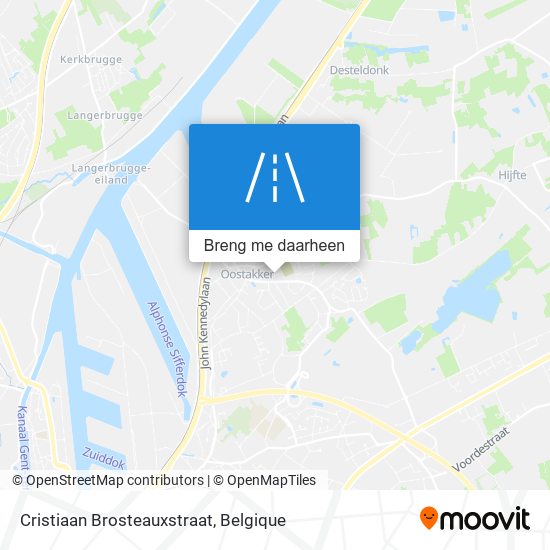 Cristiaan Brosteauxstraat kaart