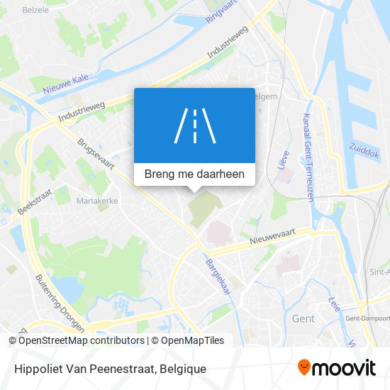 Hippoliet Van Peenestraat kaart