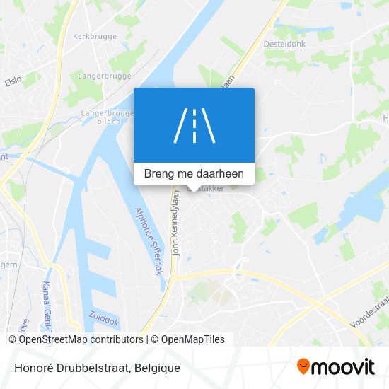 Honoré Drubbelstraat kaart