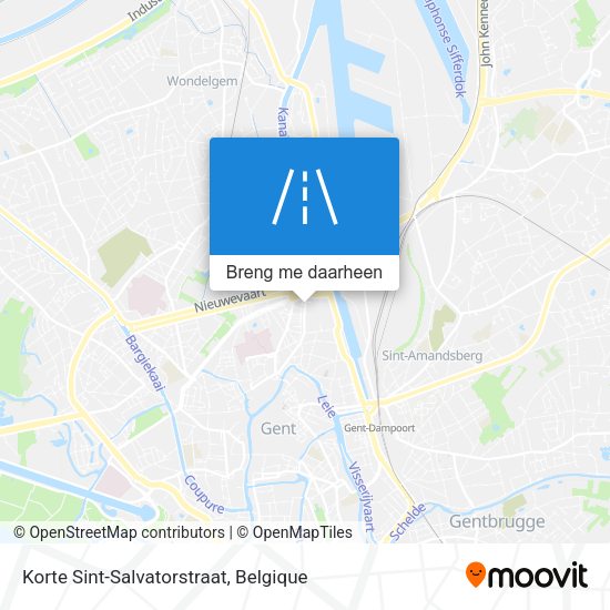 Korte Sint-Salvatorstraat kaart