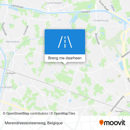 Merendreesesteenweg kaart