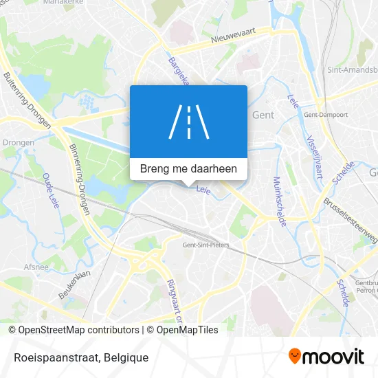 Roeispaanstraat kaart