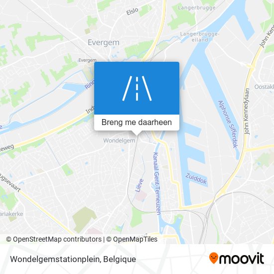 Wondelgemstationplein kaart