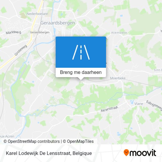 Karel Lodewijk De Lensstraat kaart
