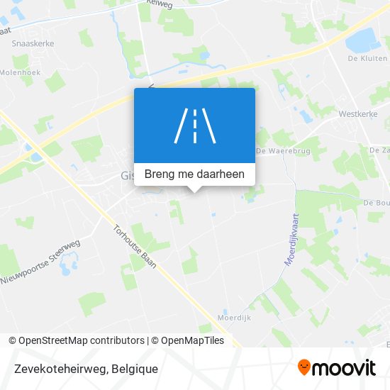 Zevekoteheirweg kaart