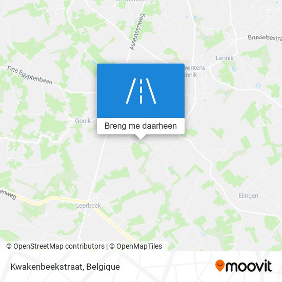 Kwakenbeekstraat kaart