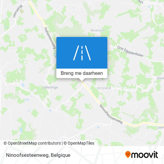 Ninoofsesteenweg kaart