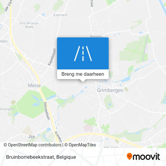 Bruinborrebeekstraat kaart