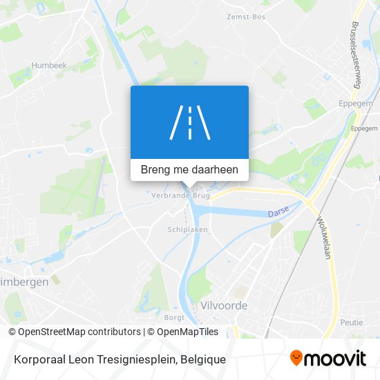 Korporaal Leon Tresigniesplein kaart