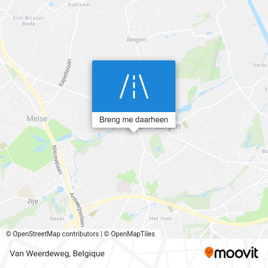 Van Weerdeweg kaart