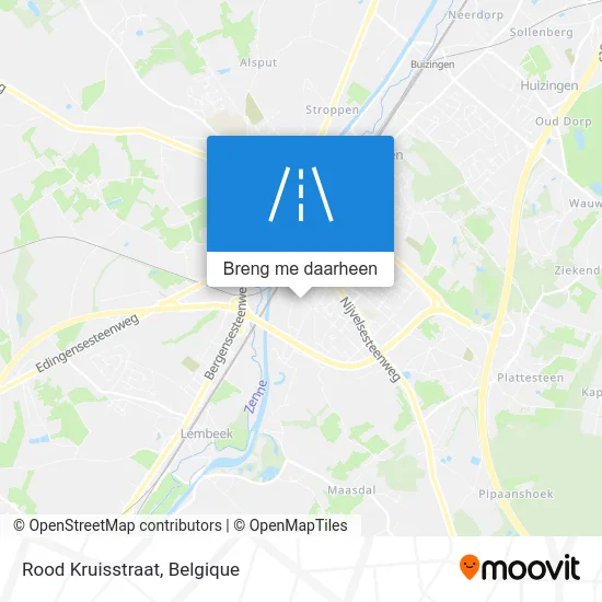 Rood Kruisstraat kaart