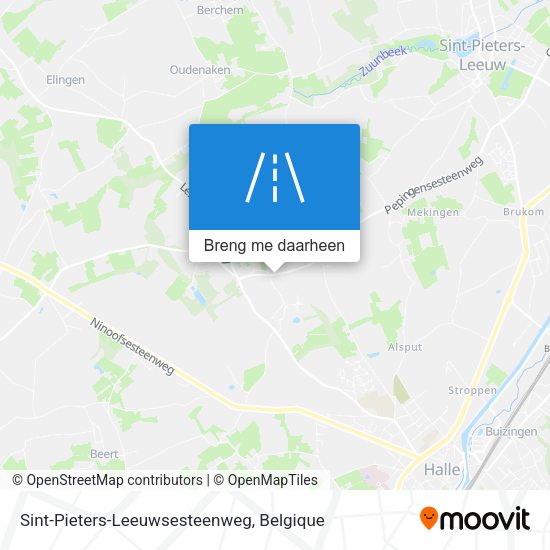 Sint-Pieters-Leeuwsesteenweg kaart