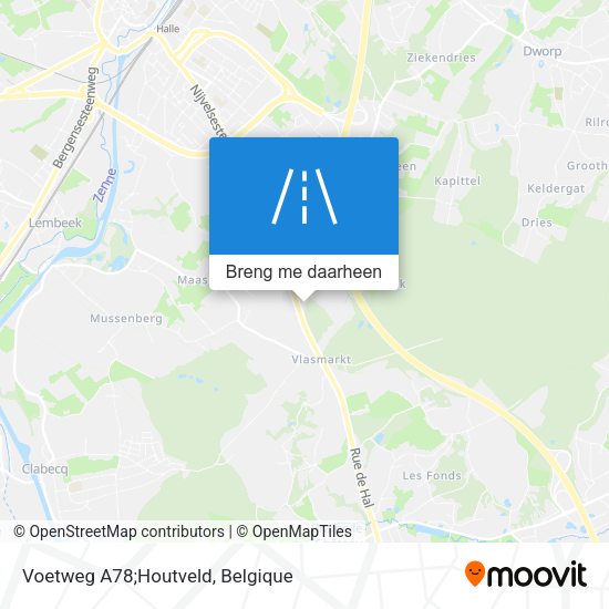 Voetweg A78;Houtveld kaart