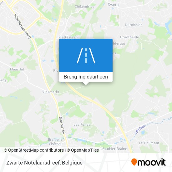 Zwarte Notelaarsdreef kaart