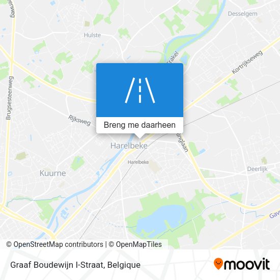 Graaf Boudewijn I-Straat kaart