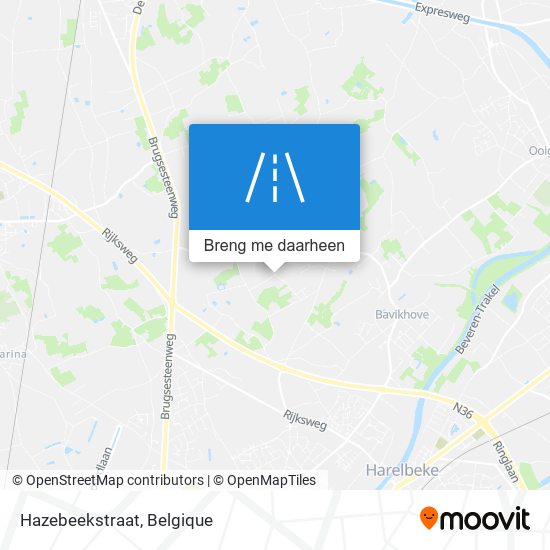 Hazebeekstraat kaart