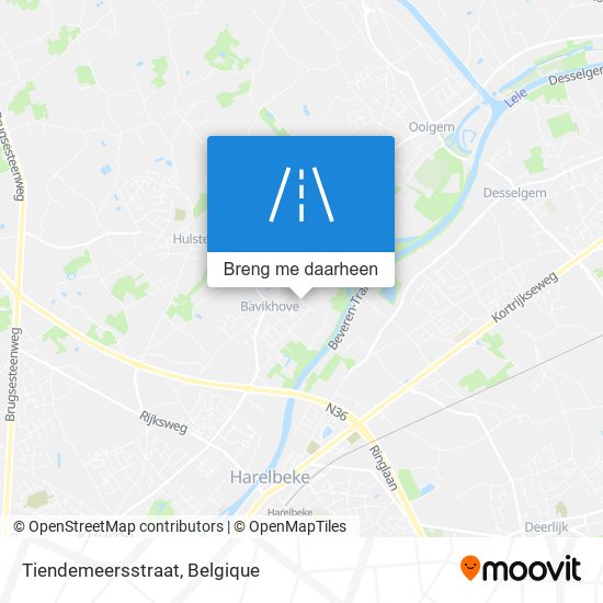 Tiendemeersstraat kaart