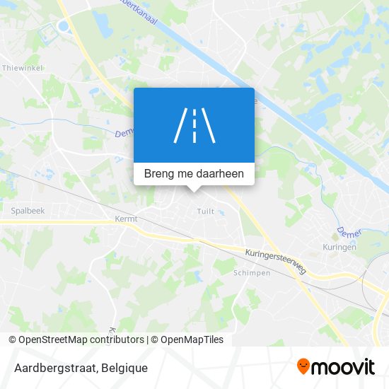 Aardbergstraat kaart