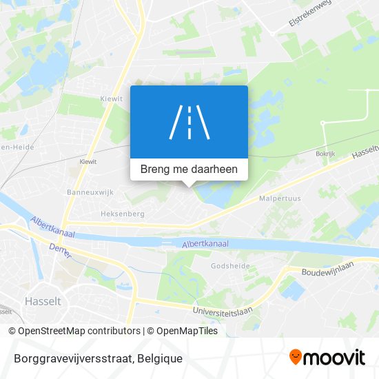 Borggravevijversstraat kaart