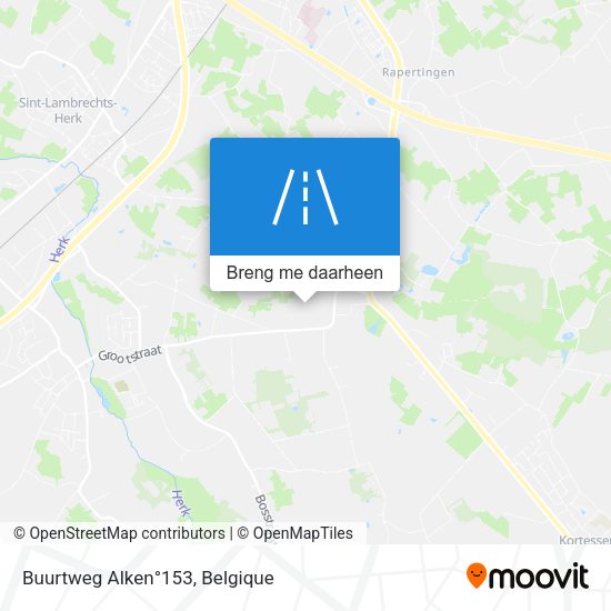 Buurtweg Alken°153 kaart