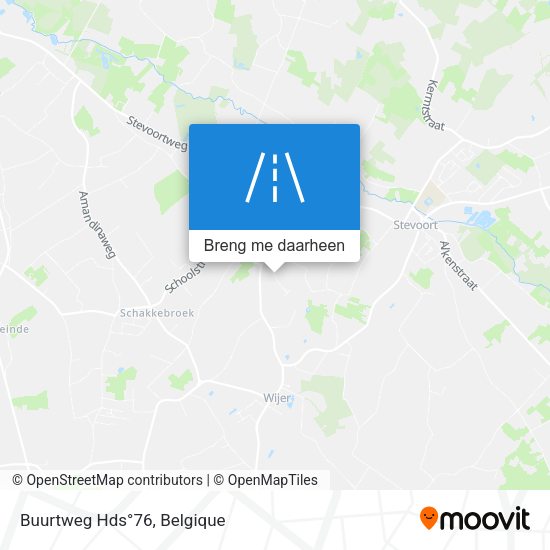Buurtweg Hds°76 kaart