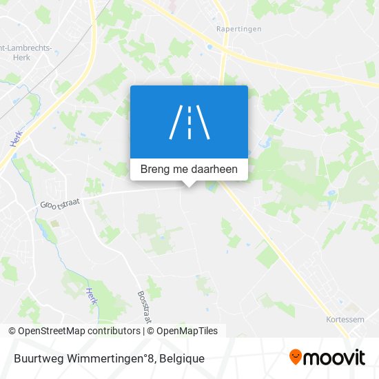 Buurtweg Wimmertingen°8 kaart