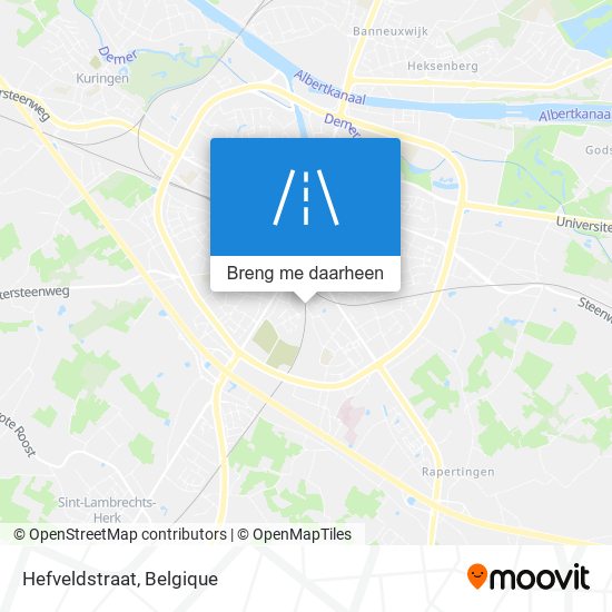 Hefveldstraat kaart