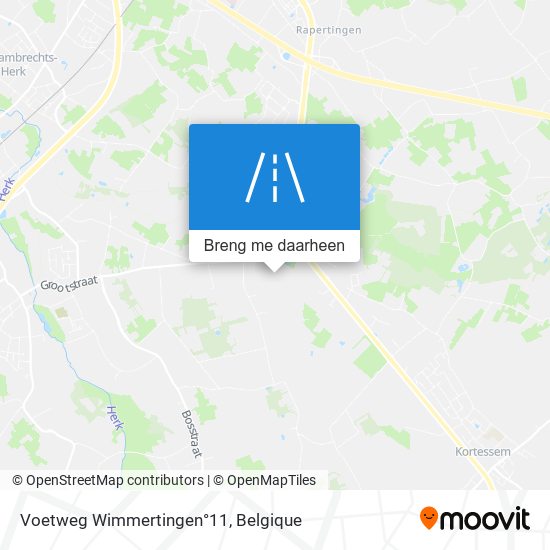 Voetweg Wimmertingen°11 kaart