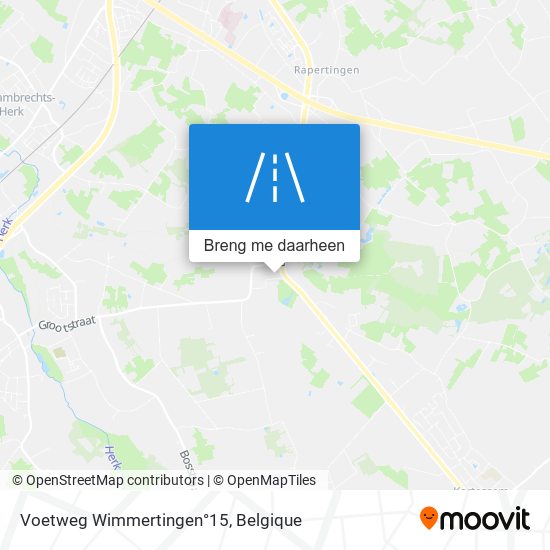 Voetweg Wimmertingen°15 kaart