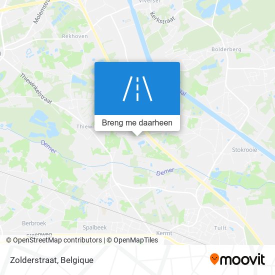 Zolderstraat kaart