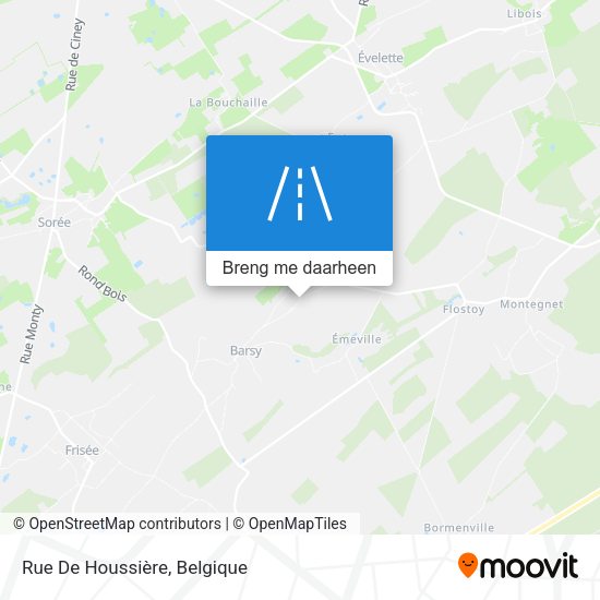Rue De Houssière kaart