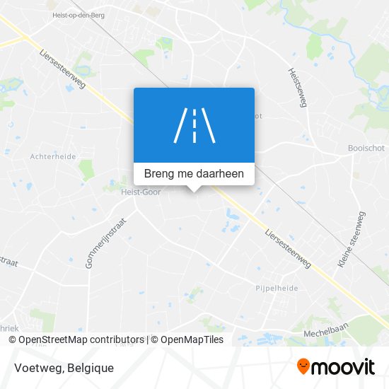 Voetweg kaart