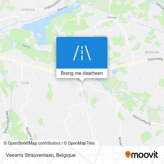 Veearts Strauvenlaan kaart