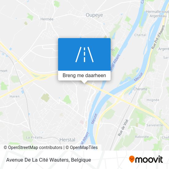 Avenue De La Cité Wauters kaart