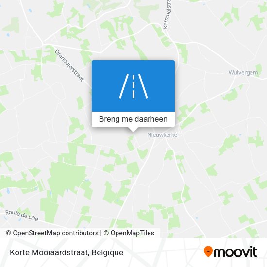 Korte Mooiaardstraat kaart